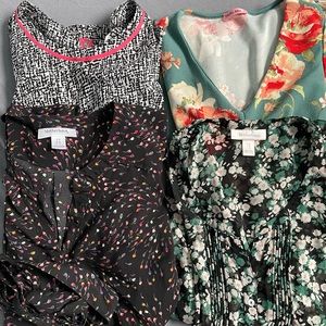 Bundle of 4 maternity patterned tops